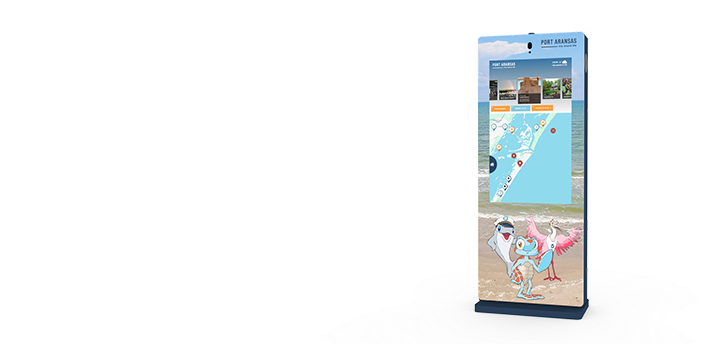 TrueOmni Port Aransas outdoor kiosk: Weather-resistant, interactive digital solution